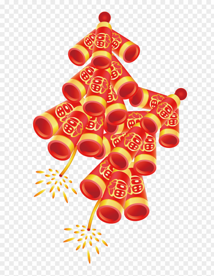 Chinese New Year Firecracker Fireworks Image Illustration PNG