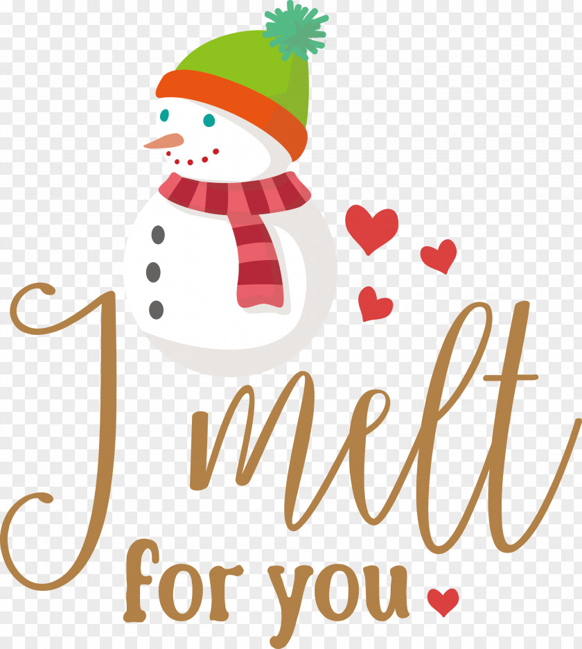 I Melt For You Snowman Winter PNG