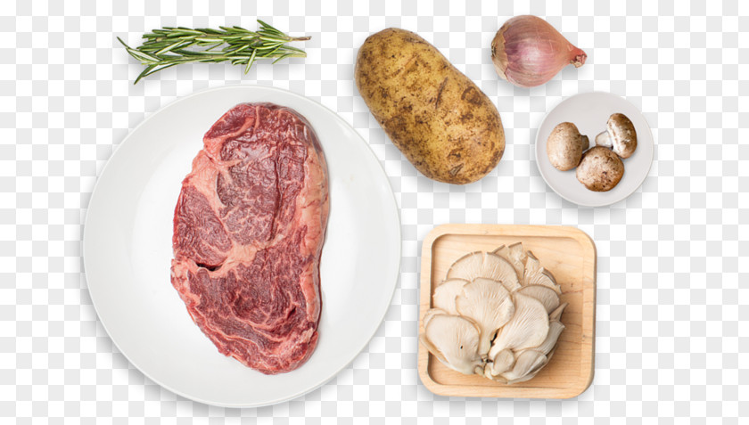 Oyster Mushroom Rib Eye Steak Hash Recipe PNG