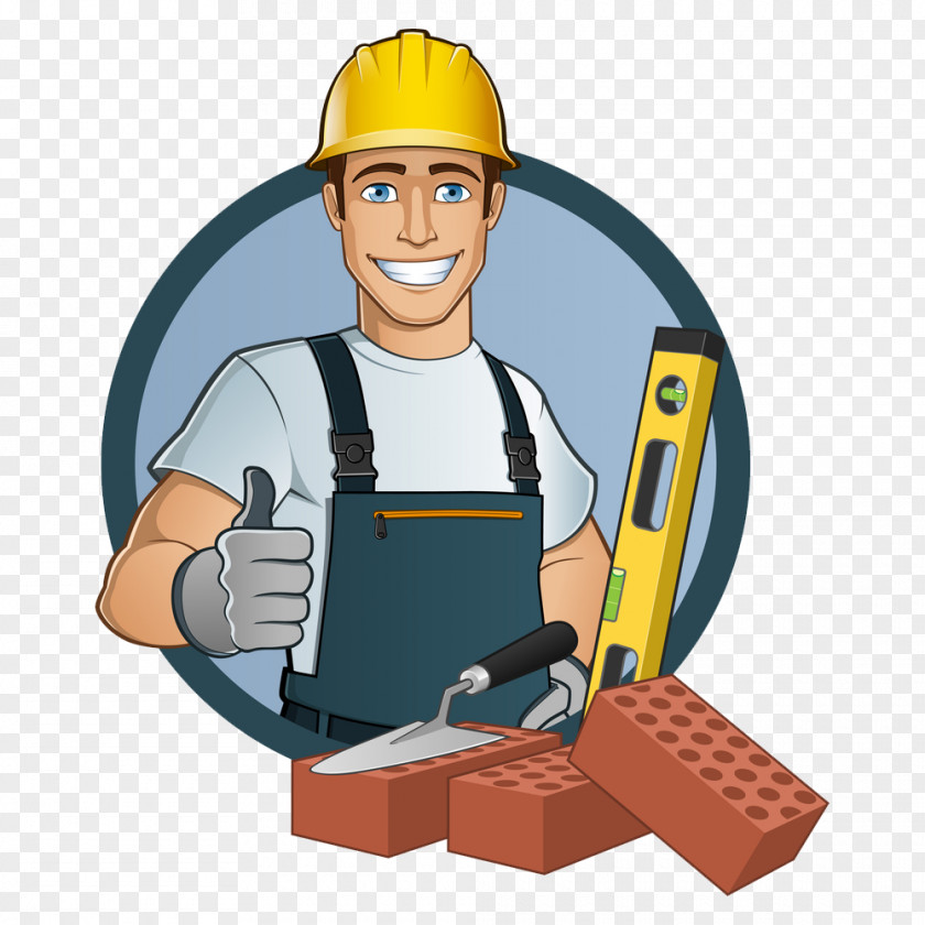 Builder Bricklayer Masonry Architectural Engineering Clip Art PNG