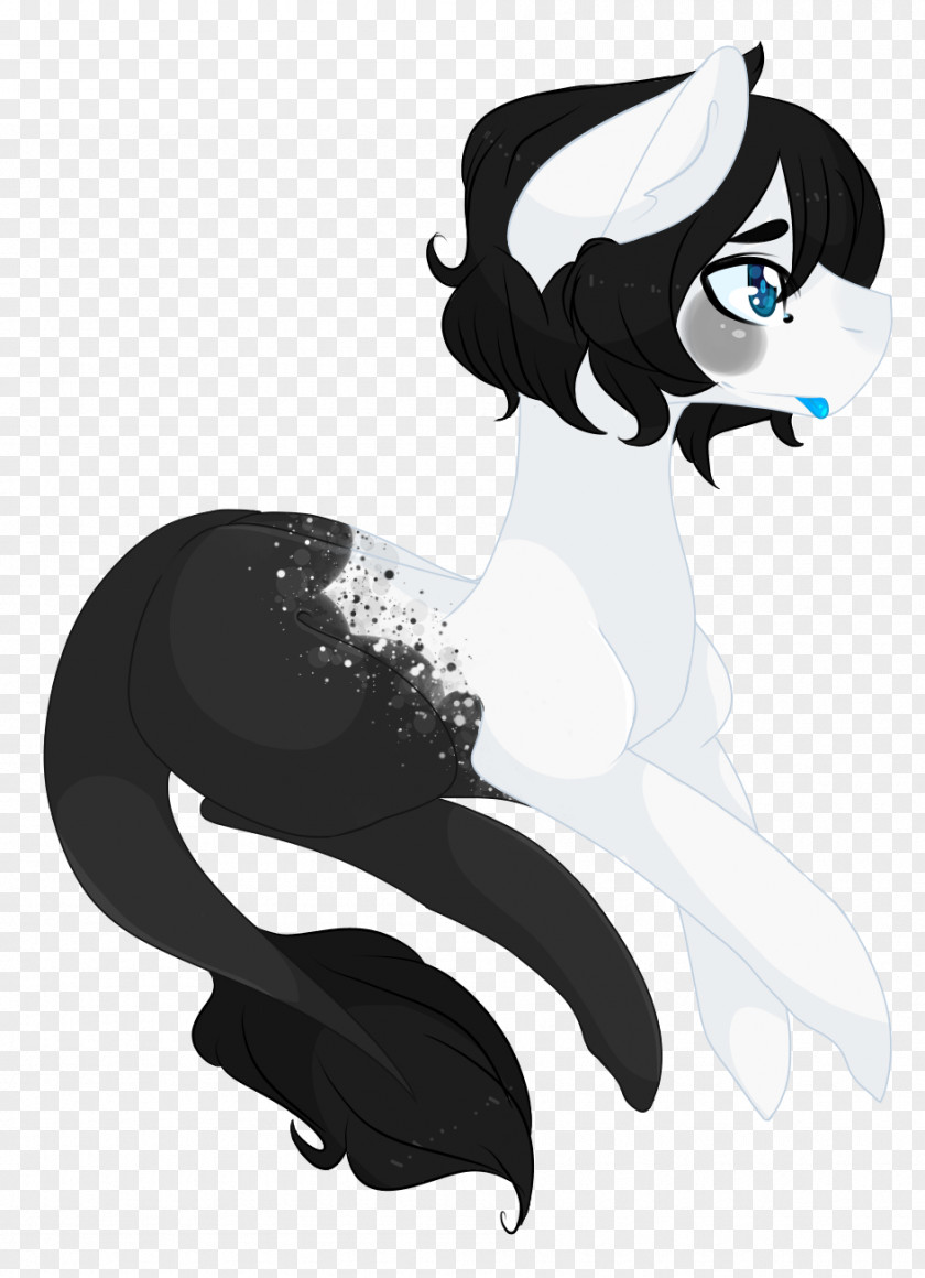 Horse Cartoon Black Hair PNG