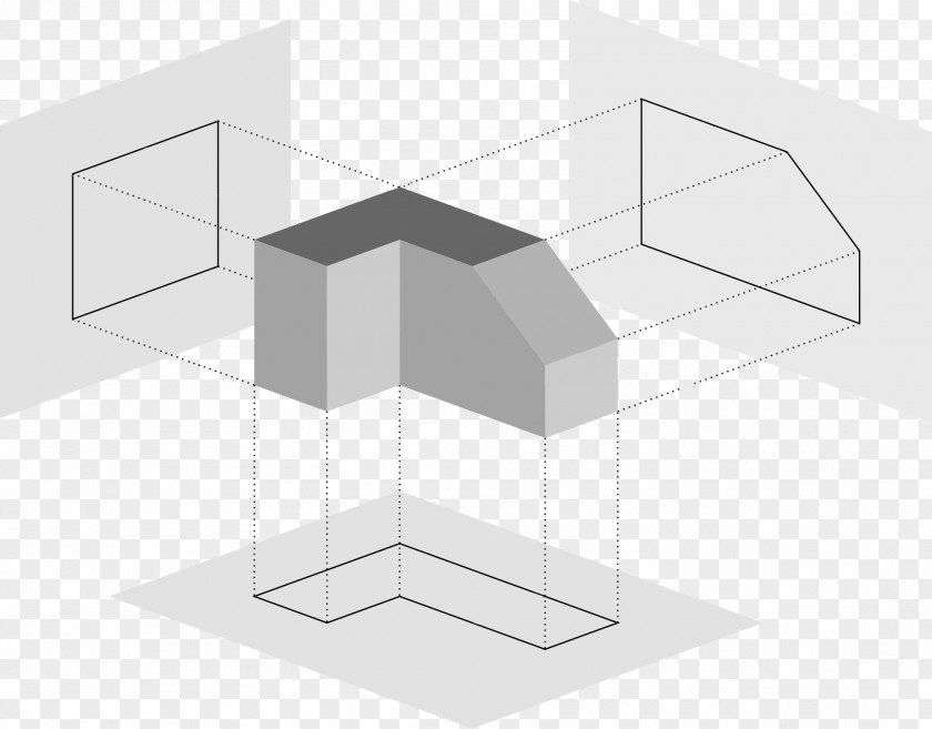 Perspective Projection Descriptive Geometry Orthographic Multiview Graphical PNG