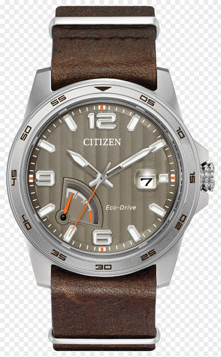 Watch Eco-Drive Strap Citizen Power Reserve Indicator PNG