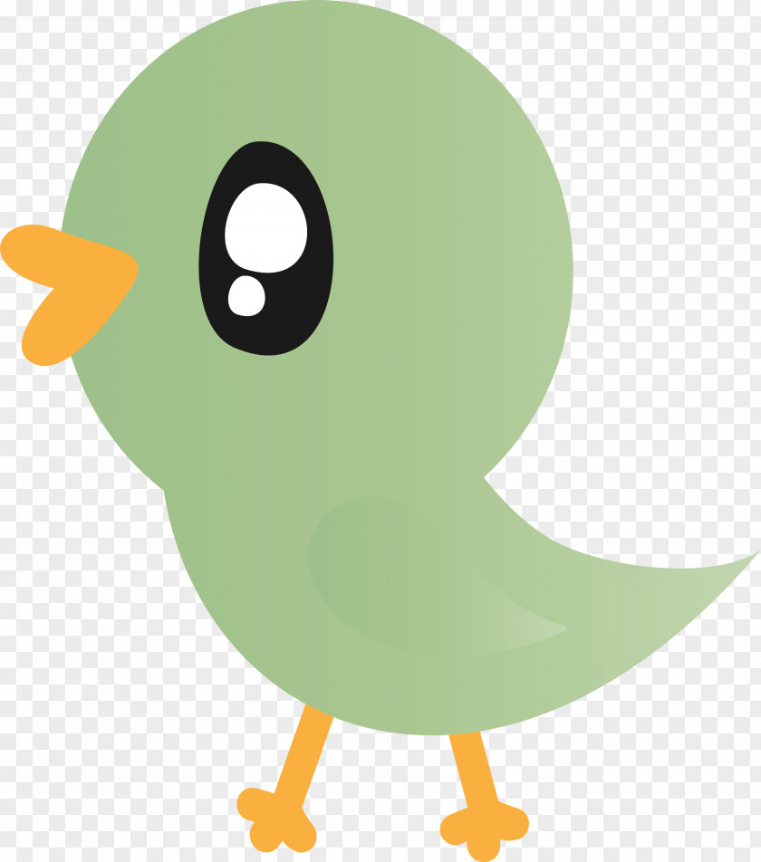 Cartoon Green Beak Bird Duck PNG