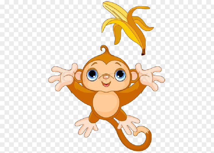 Cartoon Monkey Banana Royalty-free Clip Art PNG