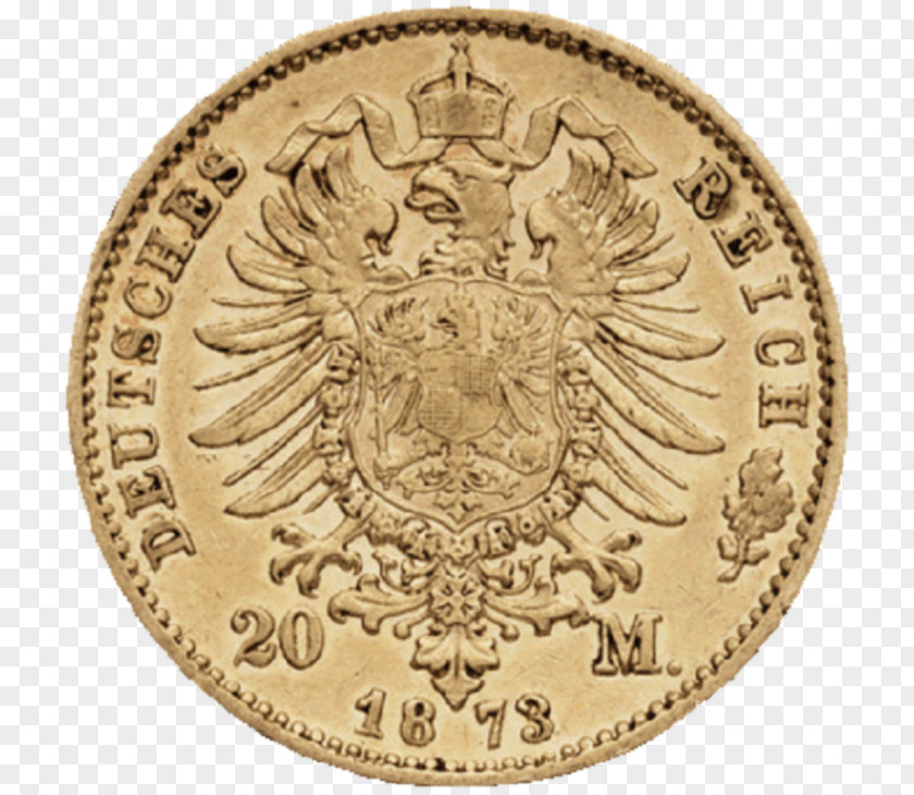 Gold German Mark Sextant Angle Reichsmark PNG