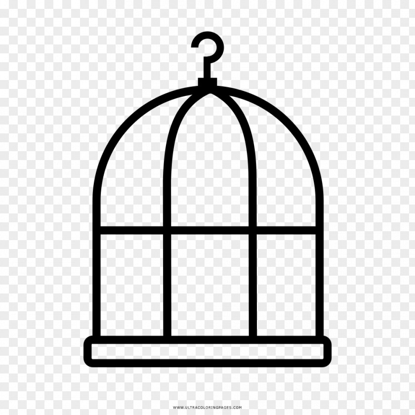 One Colour Cage Drawing Coloring Book Line Art PNG