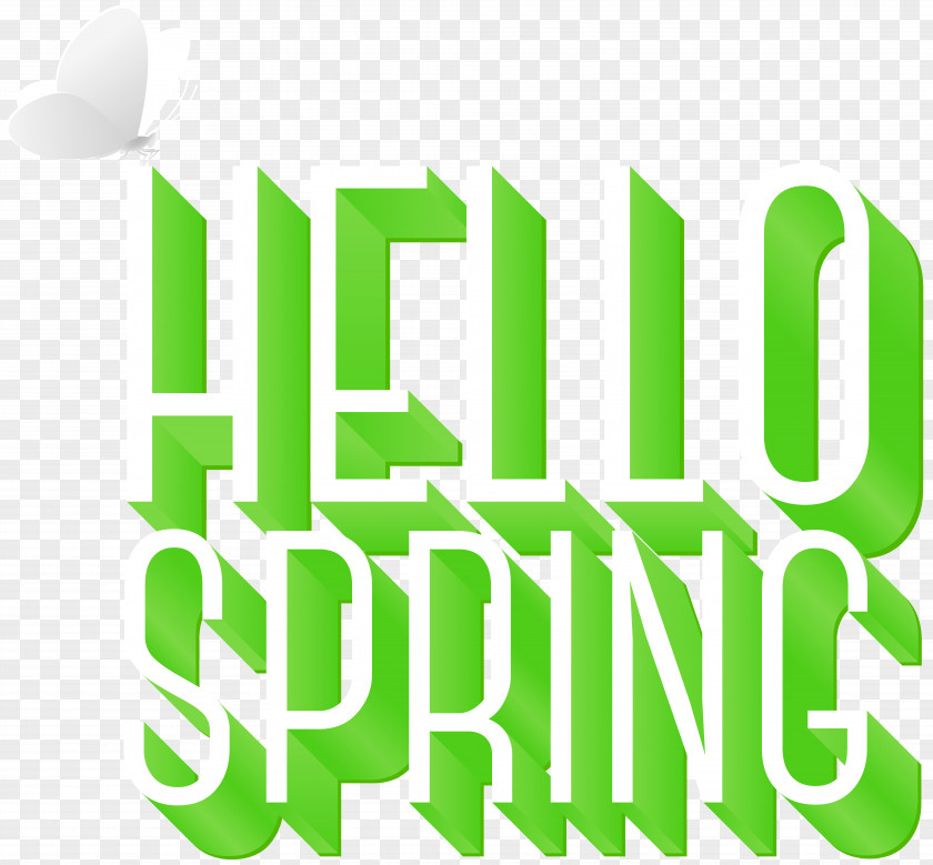 Beautiful Hello Spring Clip Art PNG