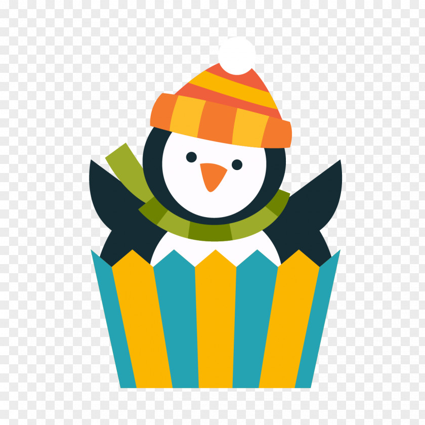 Forma Para Cupcakes Penguin Christmas Day Cupcake Cake PNG