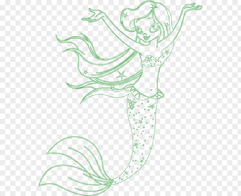 Mermaid Material Visual Arts Cartoon Illustration PNG