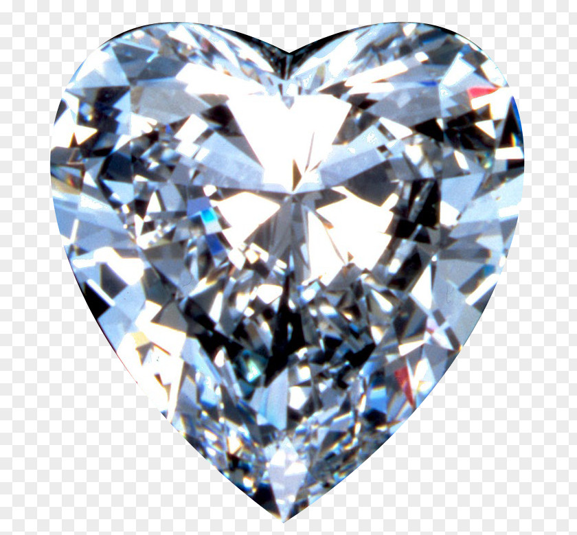 Color Image Jewelry Diamond Cut Heart PNG