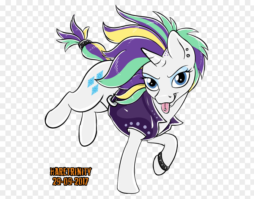 Punk Hair Pony Horse Cartoon Clip Art PNG