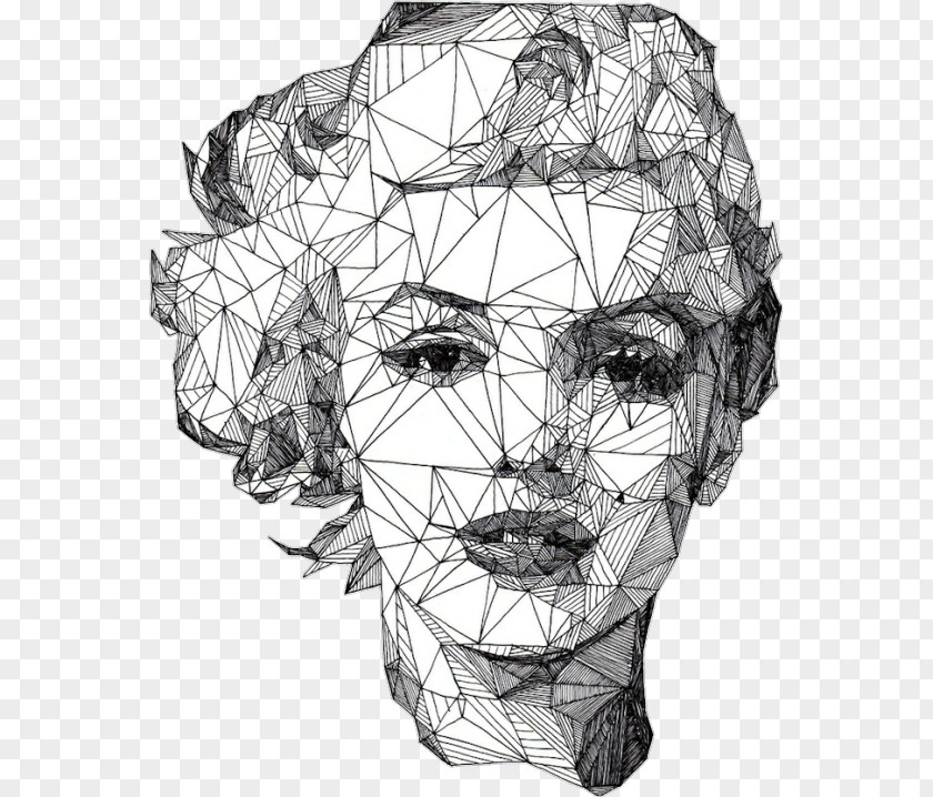 Triangle Drawing Portrait Artist PNG
