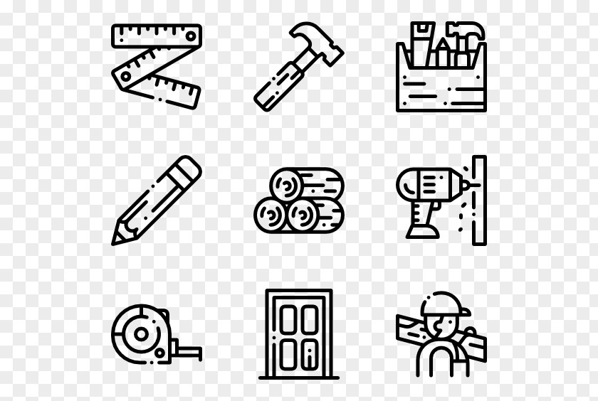 Carpenters Hobby Icon Design PNG
