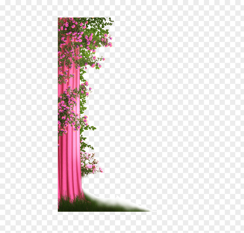 Wedding Flower Pink Curtains Curtain Computer File PNG