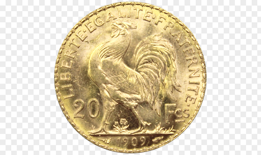 Coin Gold Silver Francia PNG