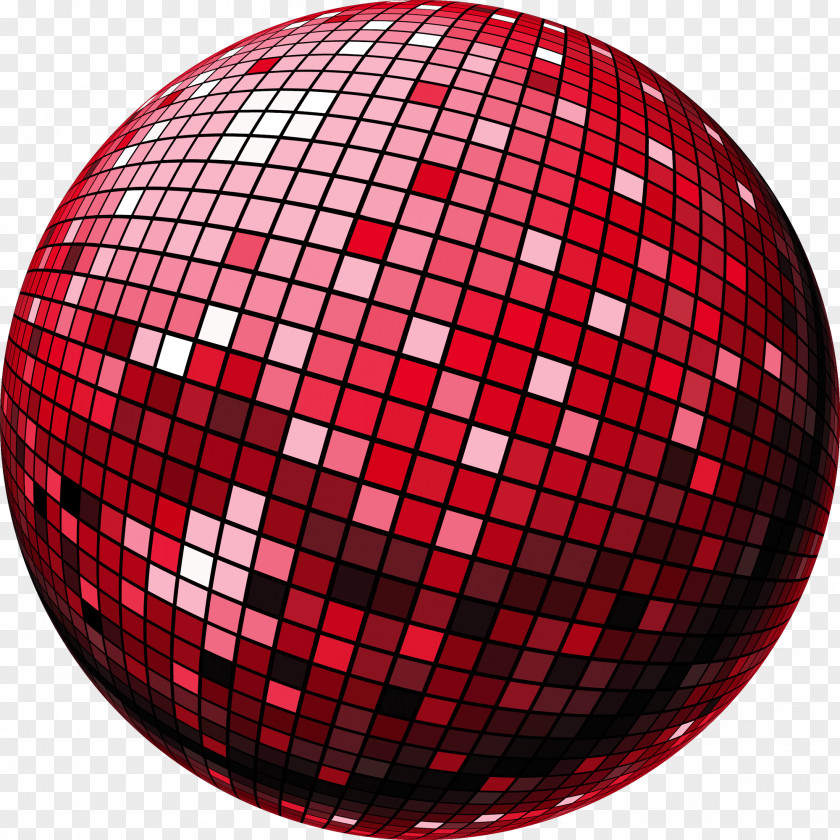 Red Sparkle Disco Ball Nightclub Clip Art PNG