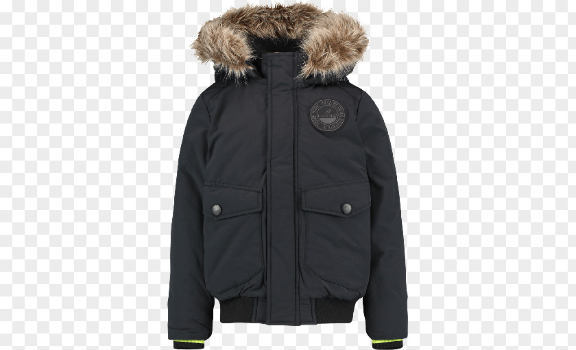 Boy Fur Jacket With Hood Vingino Tamiem Winter Army, Size: 10y, Green Coat Parca PNG