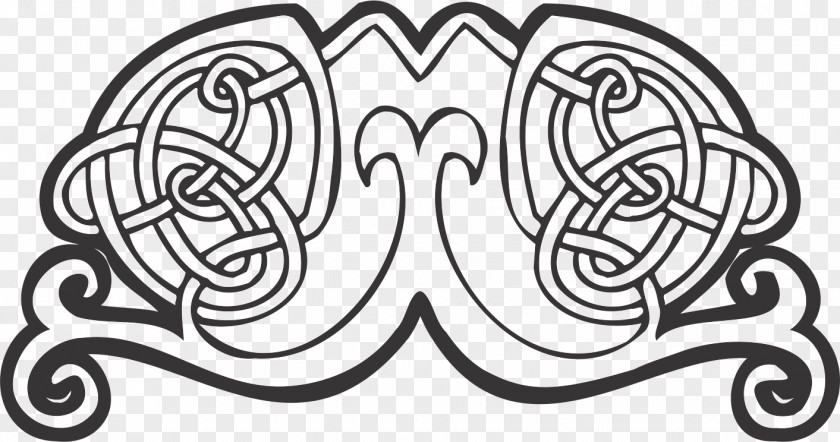 Celtic Drawing Knot Ornament PNG