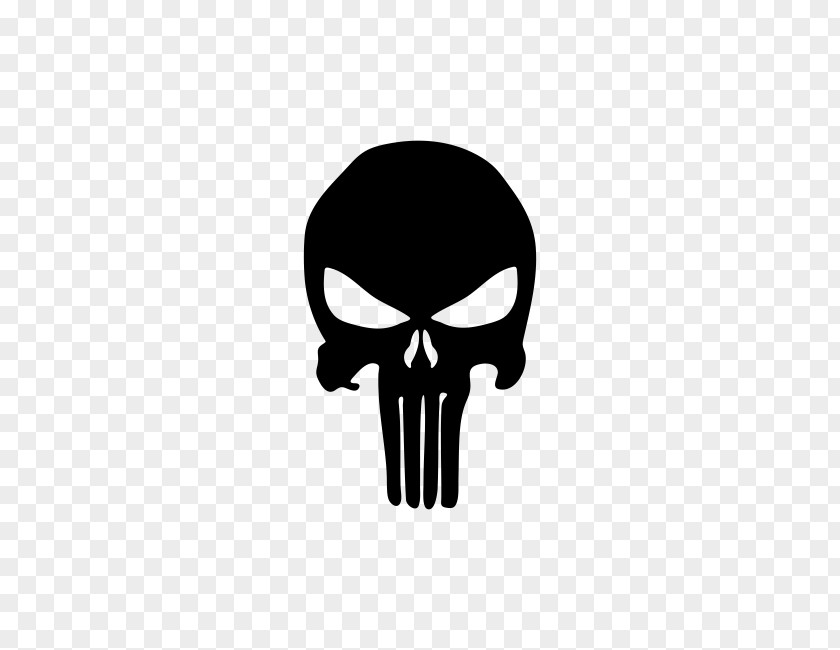 Deadpool Punisher Stencil Human Skull Symbolism Decal PNG