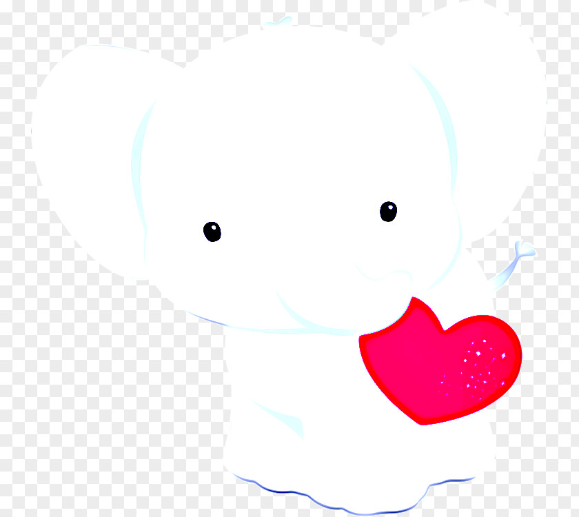 Heart Animal Line Pink M Point PNG