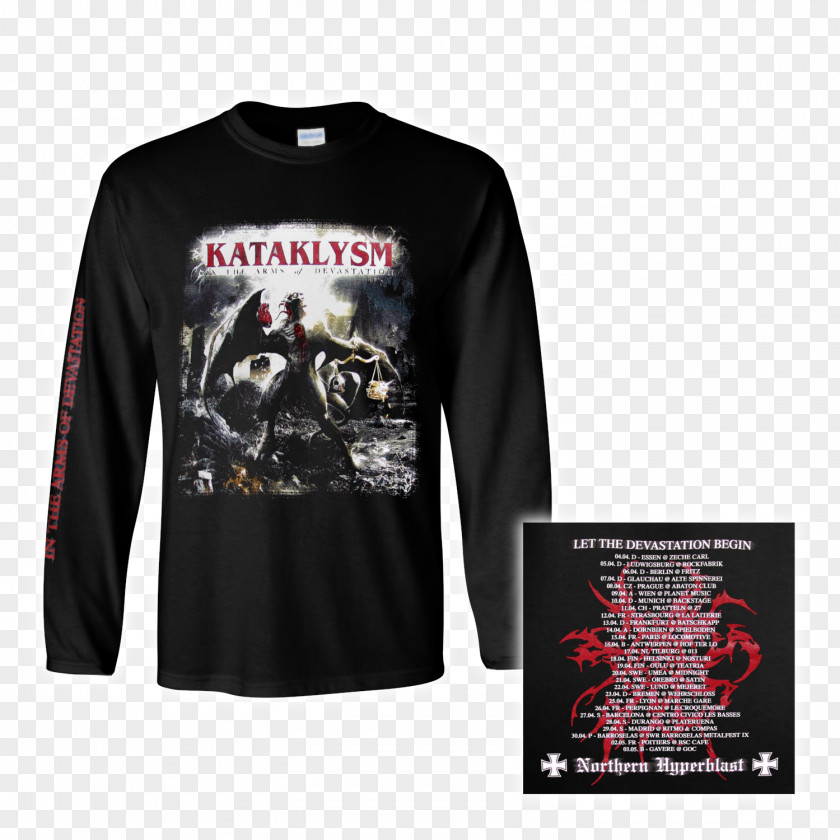 T-shirt Long-sleeved In The Arms Of Devastation Kataklysm PNG