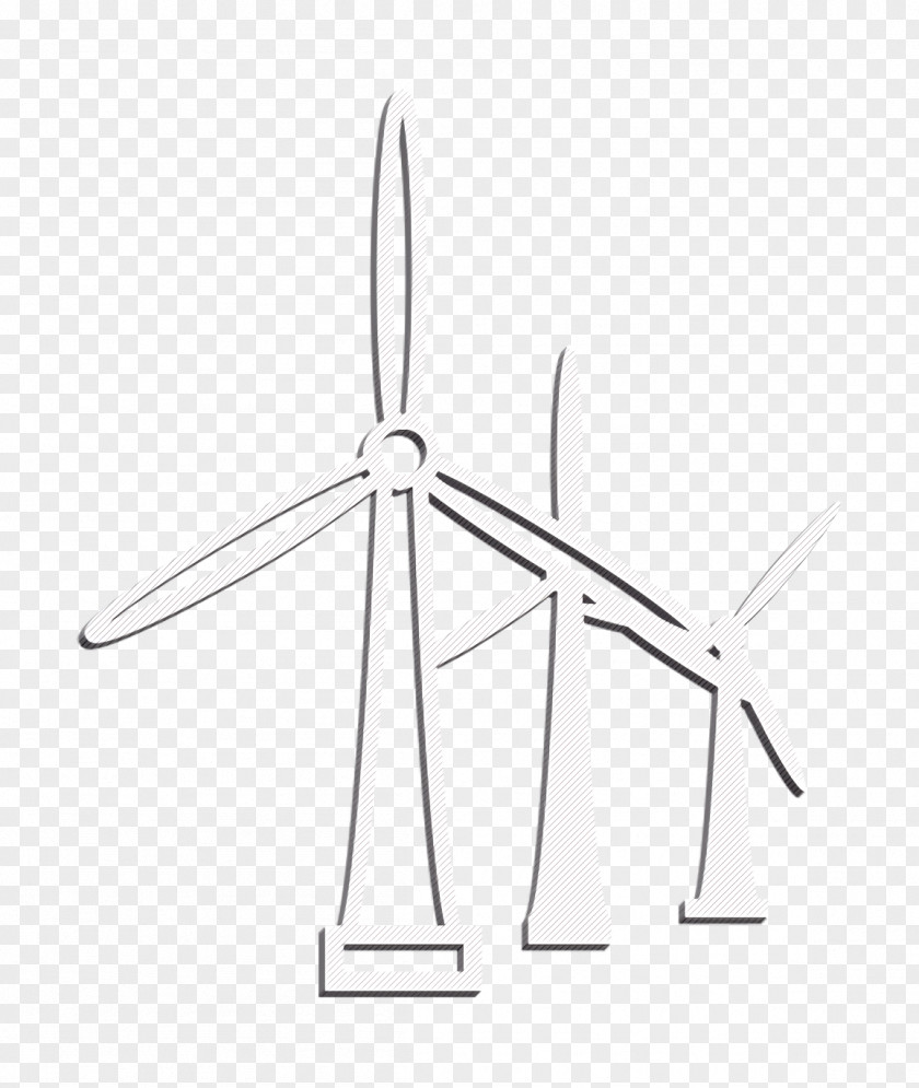 Blackandwhite Wind Energy Icon Green Power PNG