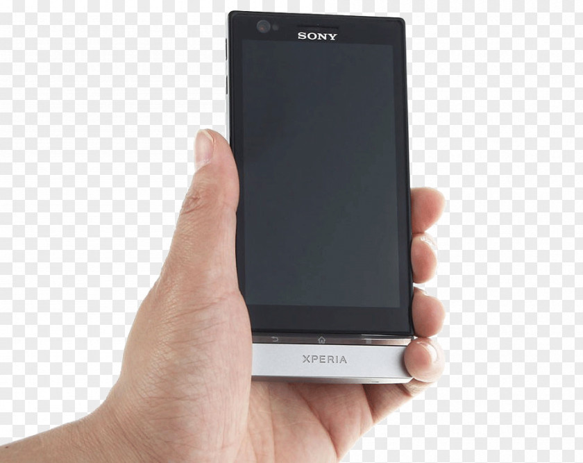 Sony Mobile Phone Hand Smartphone Feature Multimedia Device PNG