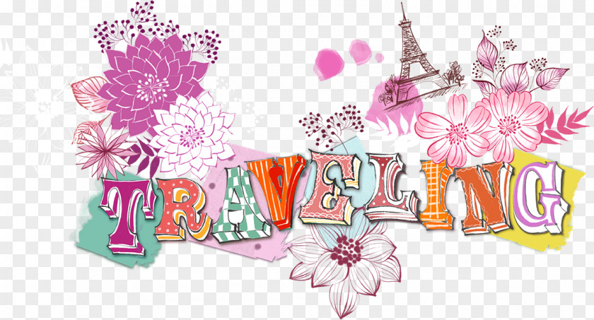 Travel Pattern Background Eiffel Tower Tourism PNG