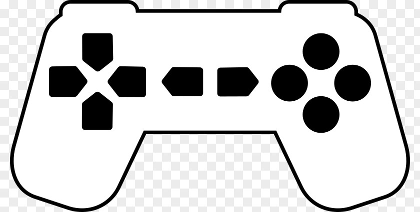 Gamepad Xbox 360 Controller Black & White Game Controllers PNG