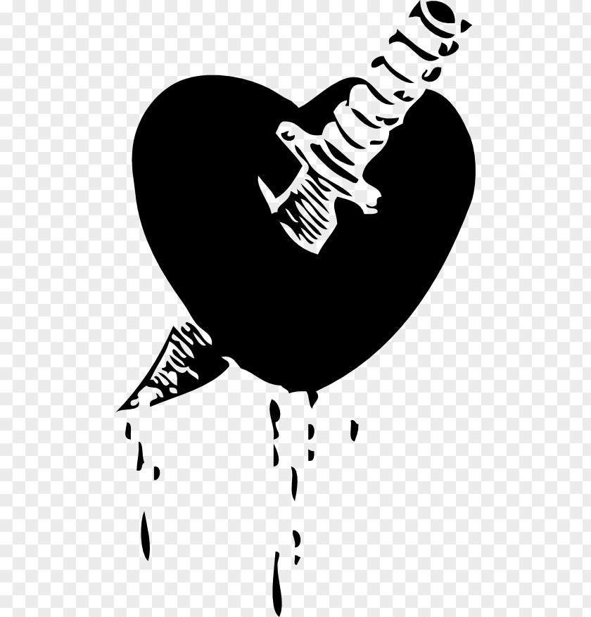 Knife Heart Stabbing Clip Art PNG