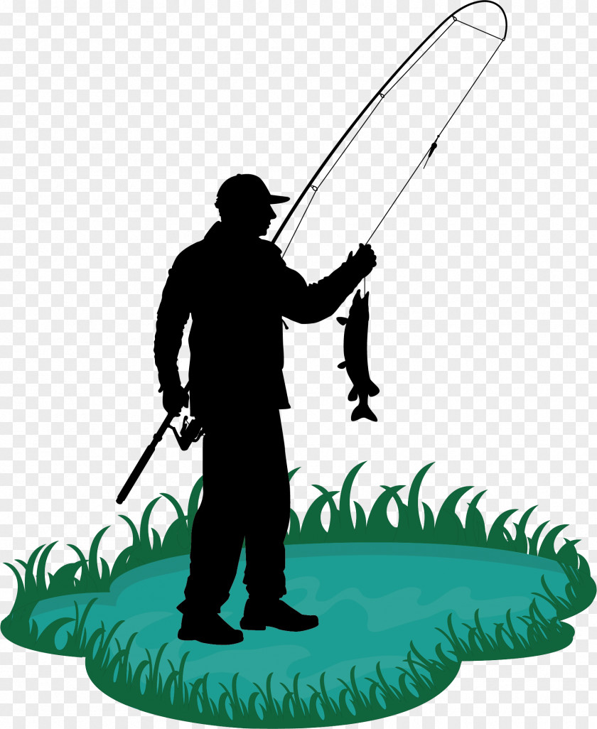 Old Man Fishing Rod Cartoon Fisherman Clip Art PNG