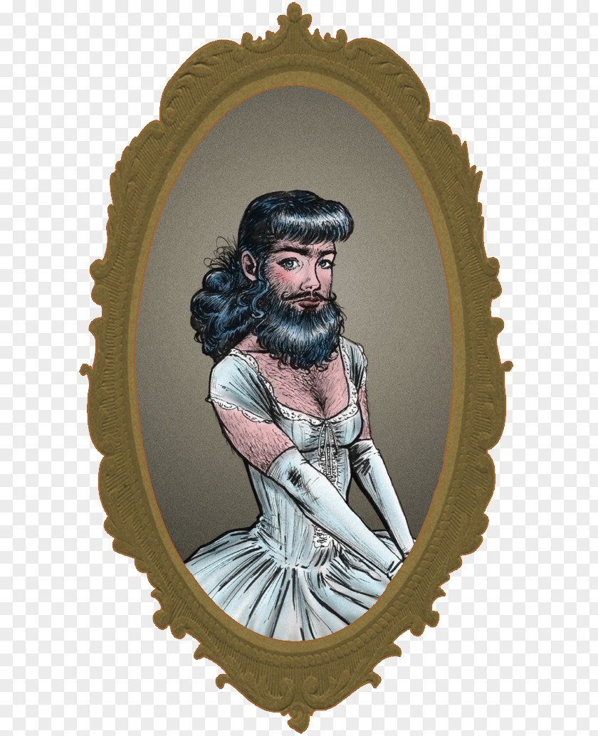 Beard Bearded Lady Facial Hair Art Portrait PNG