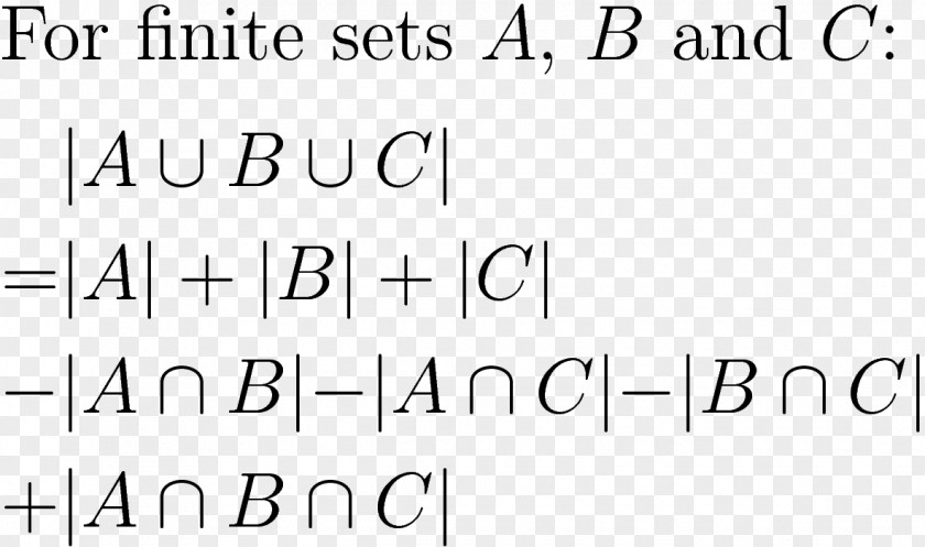 Binomial Coefficient Inclusion–exclusion Principle Probability Theory Intersection Union Set PNG