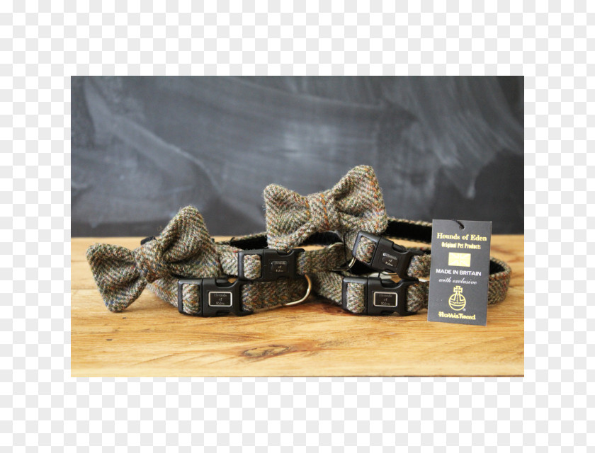 Dog Collar Harris Tweed Webbing Textile PNG