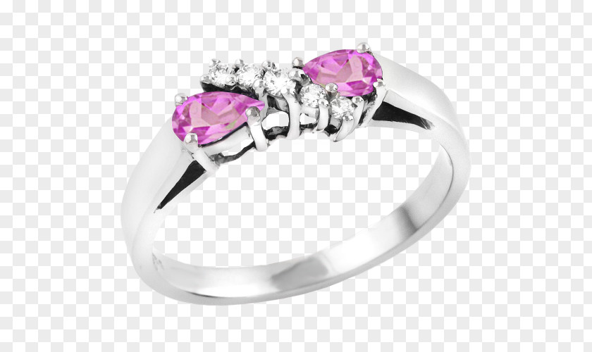 Pink Heart Pendant Baguette Diamond Wedding Ring Earring Gemstone PNG