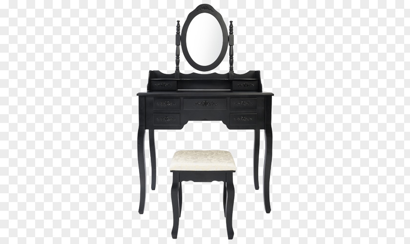 Table Black White Desk Furniture PNG