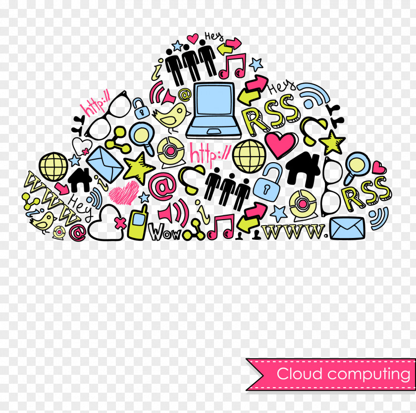 Vector Cloud Information Material Social Media Marketing Millennials Concept PNG