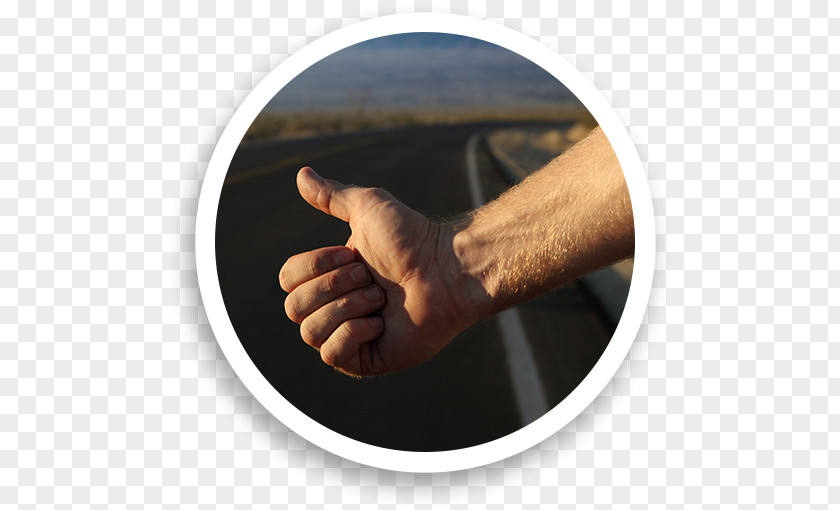 Brief Strokes Thumb Hitchhiking Travel Stock Photography PNG