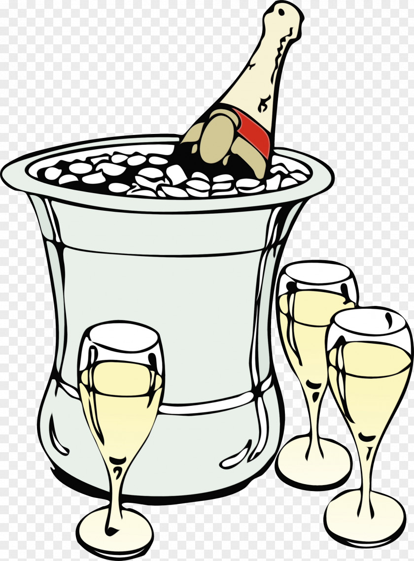 Champagne Stemware Glass Drink Drinkware Tableware PNG