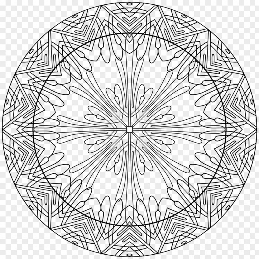 Circle Symmetry Line Art Point Pattern PNG
