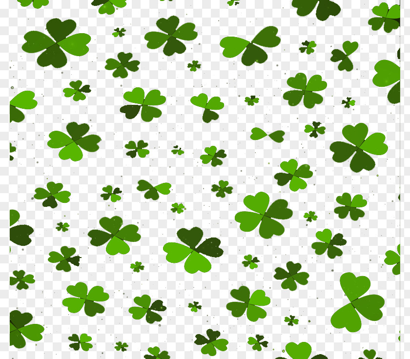 Green Clover Decorative Material PNG