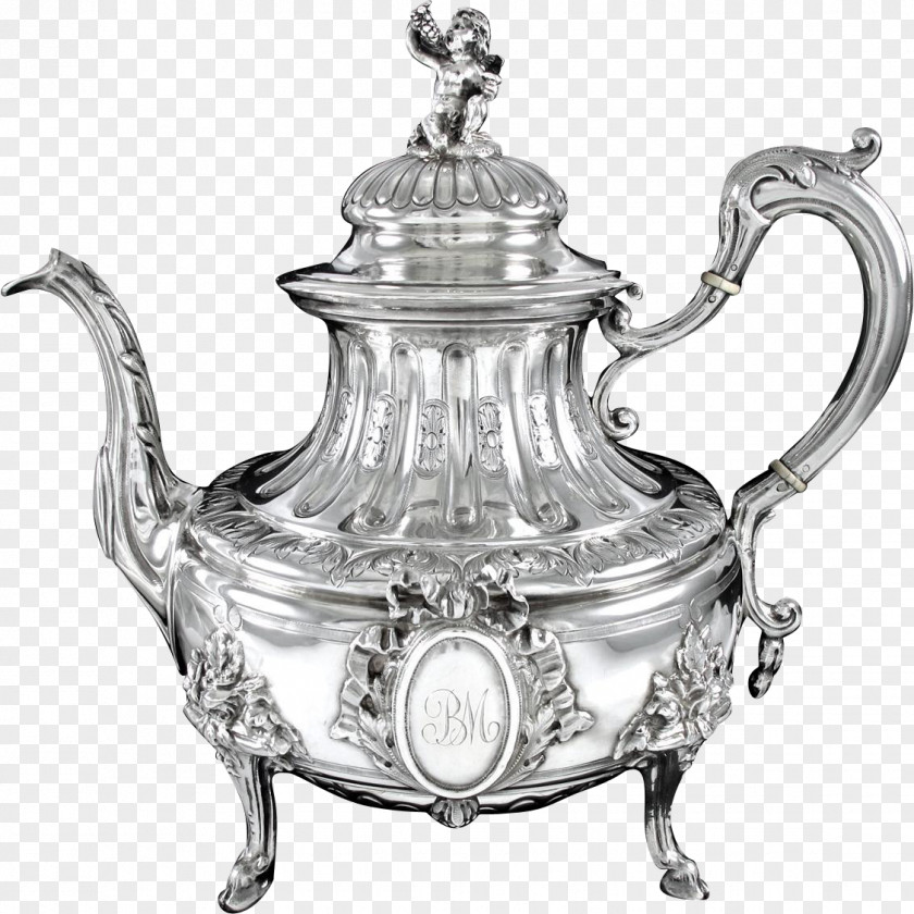 Loki Sterling Silver Teapot Metal Tableware PNG