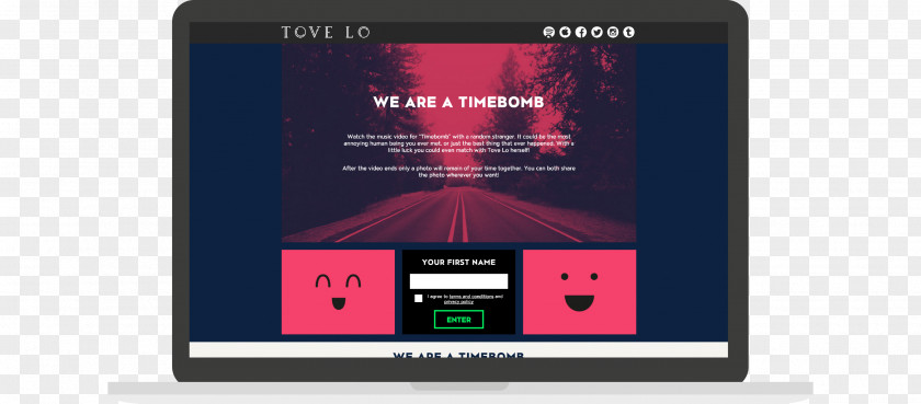 Tove Lo Timebomb Videospelare Social Viewing Smartphone PNG