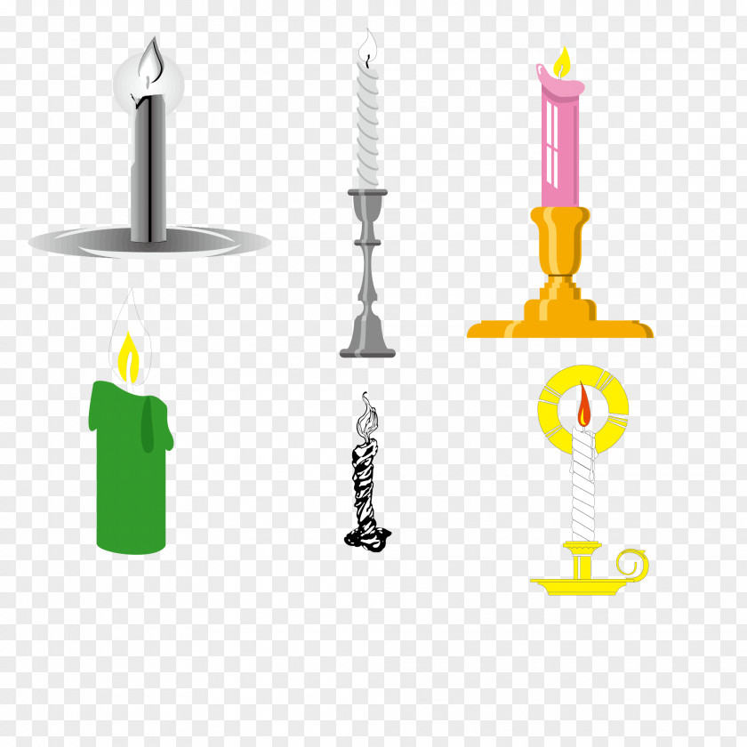Creative Candle Collection Clip Art PNG