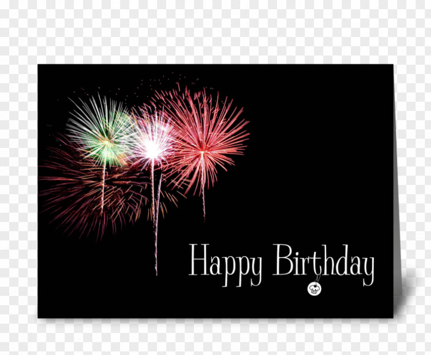 Fireworks Greeting & Note Cards Birthday Cake Party PNG
