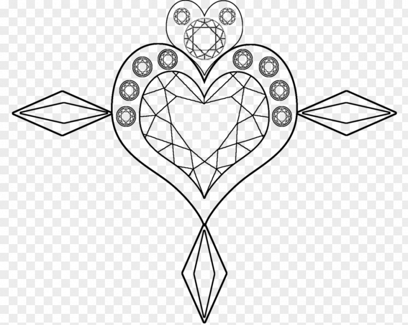 Heart Drawing White Line Art Clip PNG