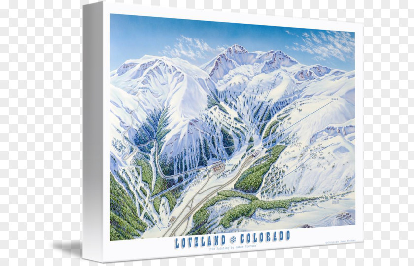 Ski Resort Loveland Area Gallery Wrap Picture Frames Canvas PNG