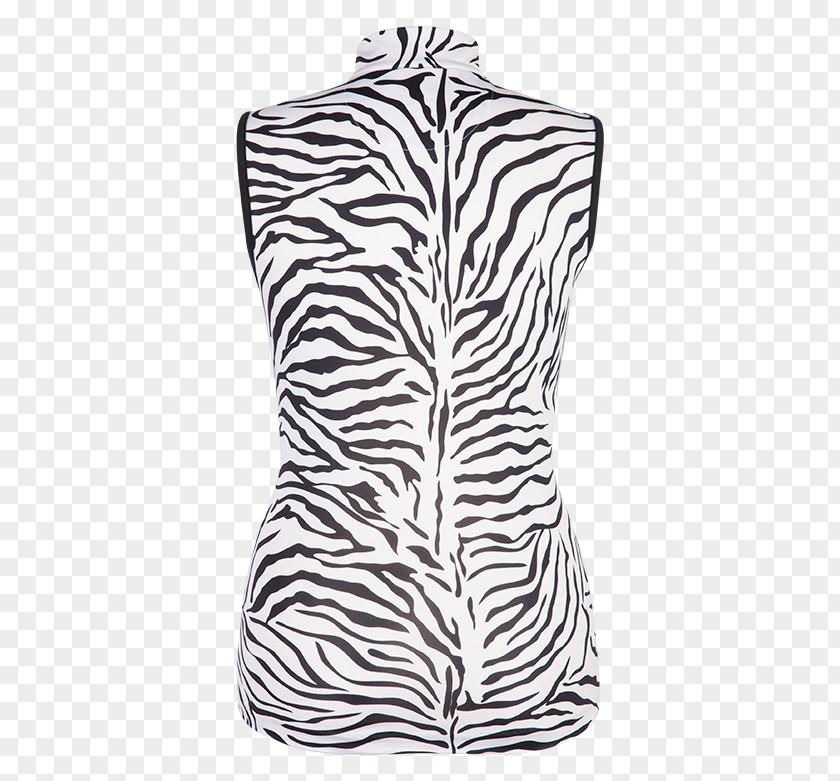 Zebra White Sleeve Dress Outerwear PNG