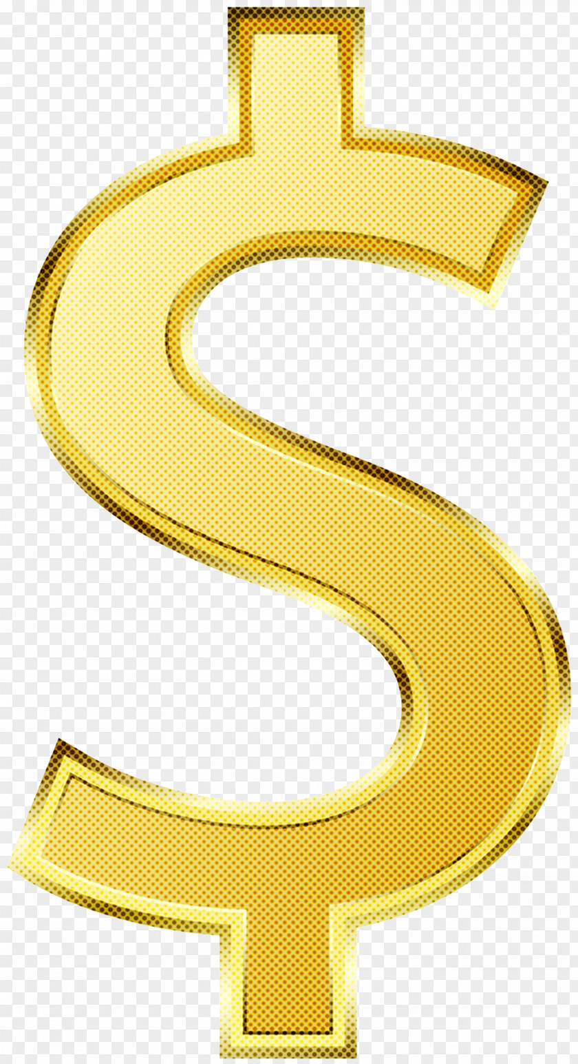Dollar Symbol Yellow Font Number Clip Art PNG